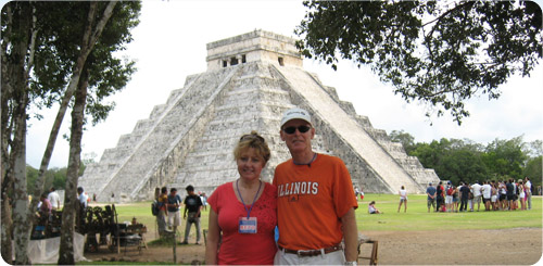 Alumni at Chichen Itza in Mexico
