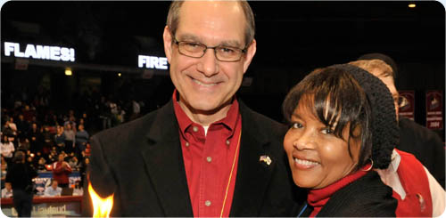 Alumnus Val Belmonte and UIC Chancellor